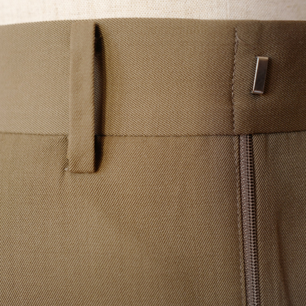 Brown Gabardine Wool Trousers (New Classic)