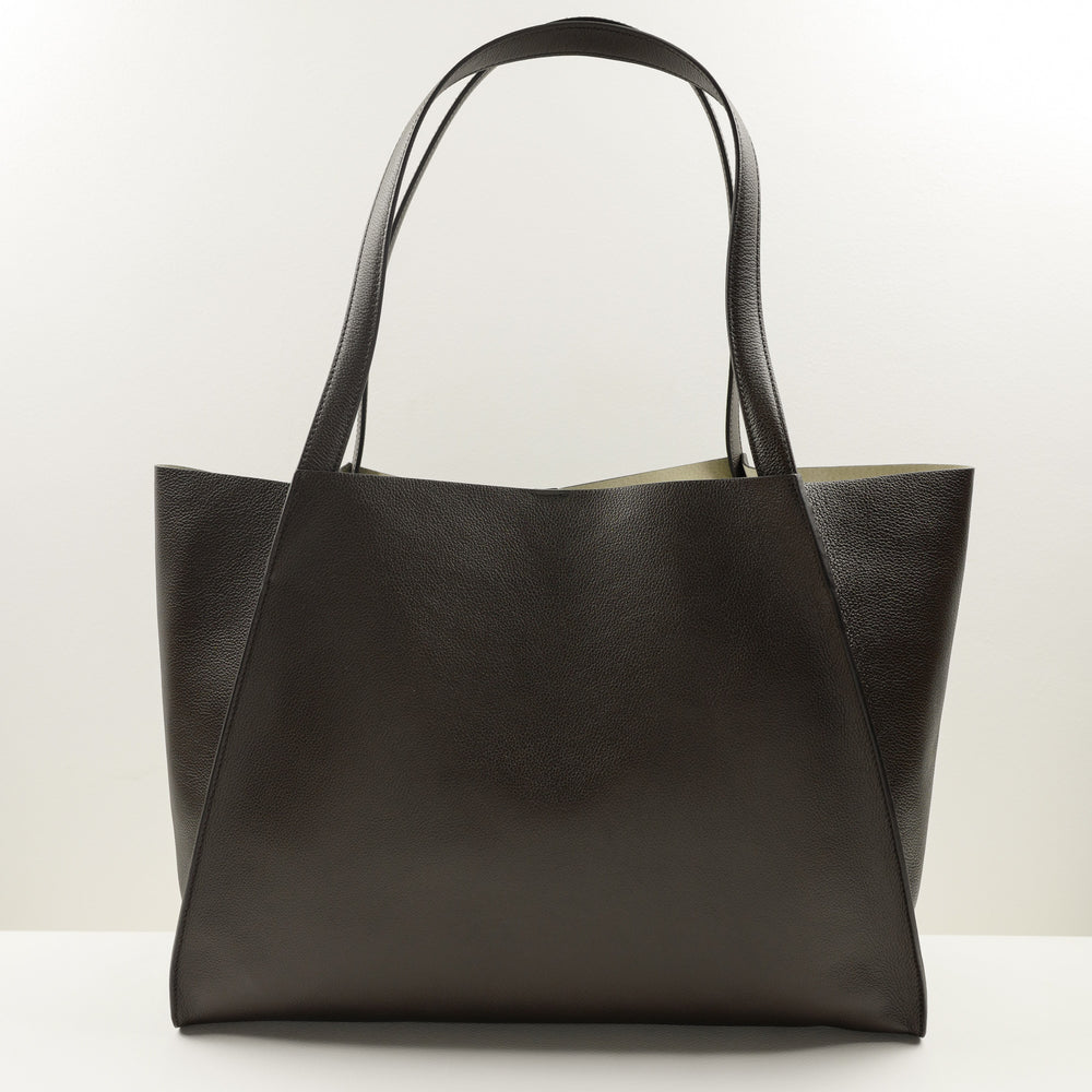 1147 Large Tote Bag in Dark Brown Calf
