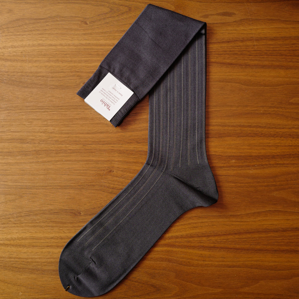 Brown Multi Stripes over-the-calf Socks