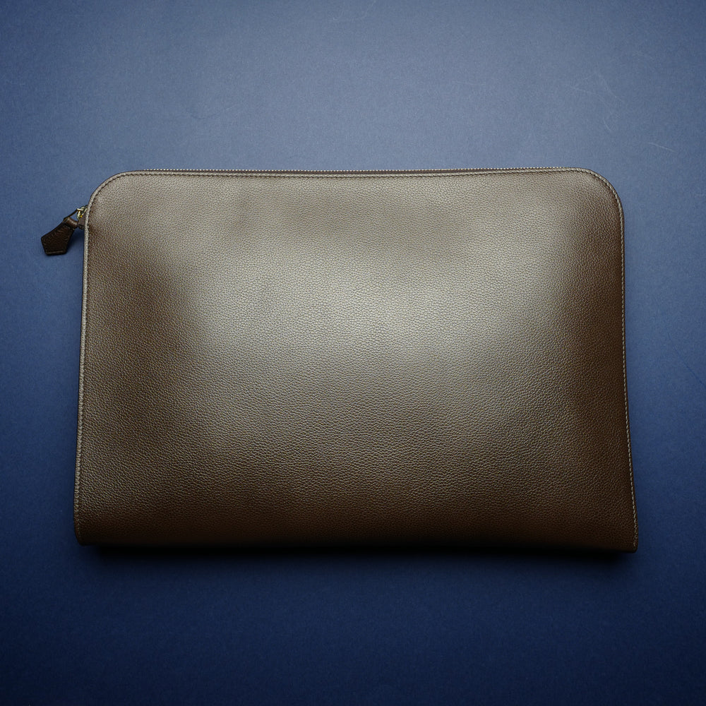 934 Document Case in Dark Brown Calf