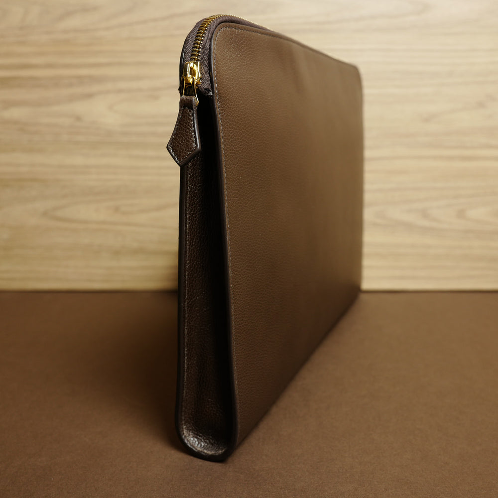 934 Document Case in Dark Brown Calf