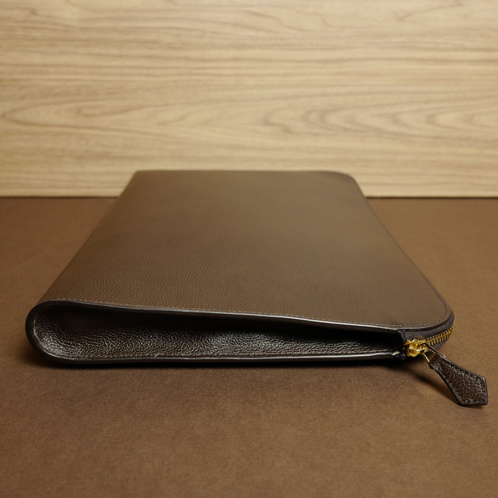 934 Document Case in Dark Brown Calf