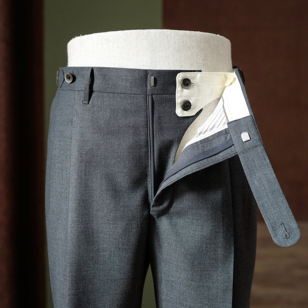 Grey Summer Wool Trousers