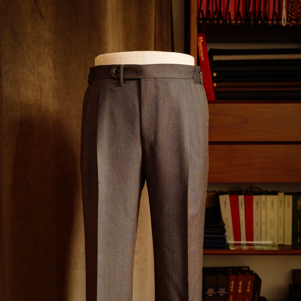 Brown Birdseye Wool Trousers Mod.2