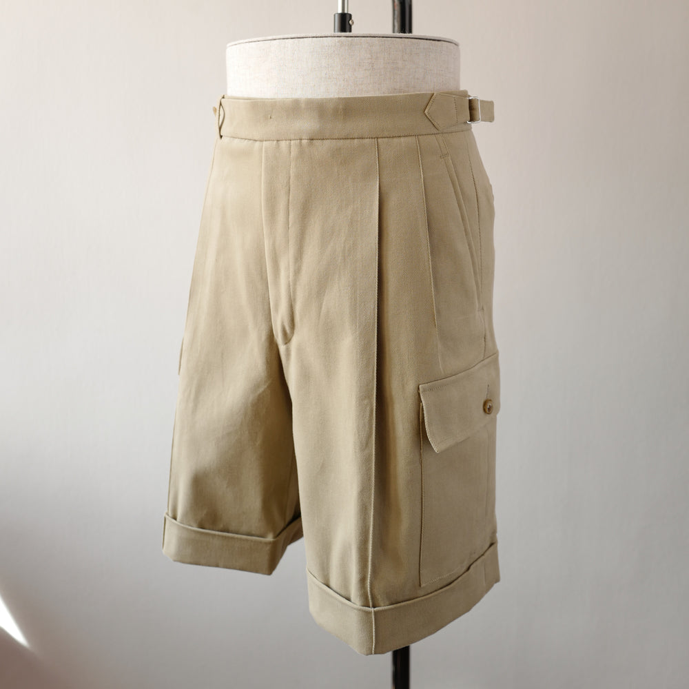 C1 Shorts in beige cotton