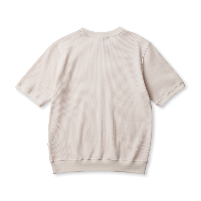 Waffle T-shirt in Cream