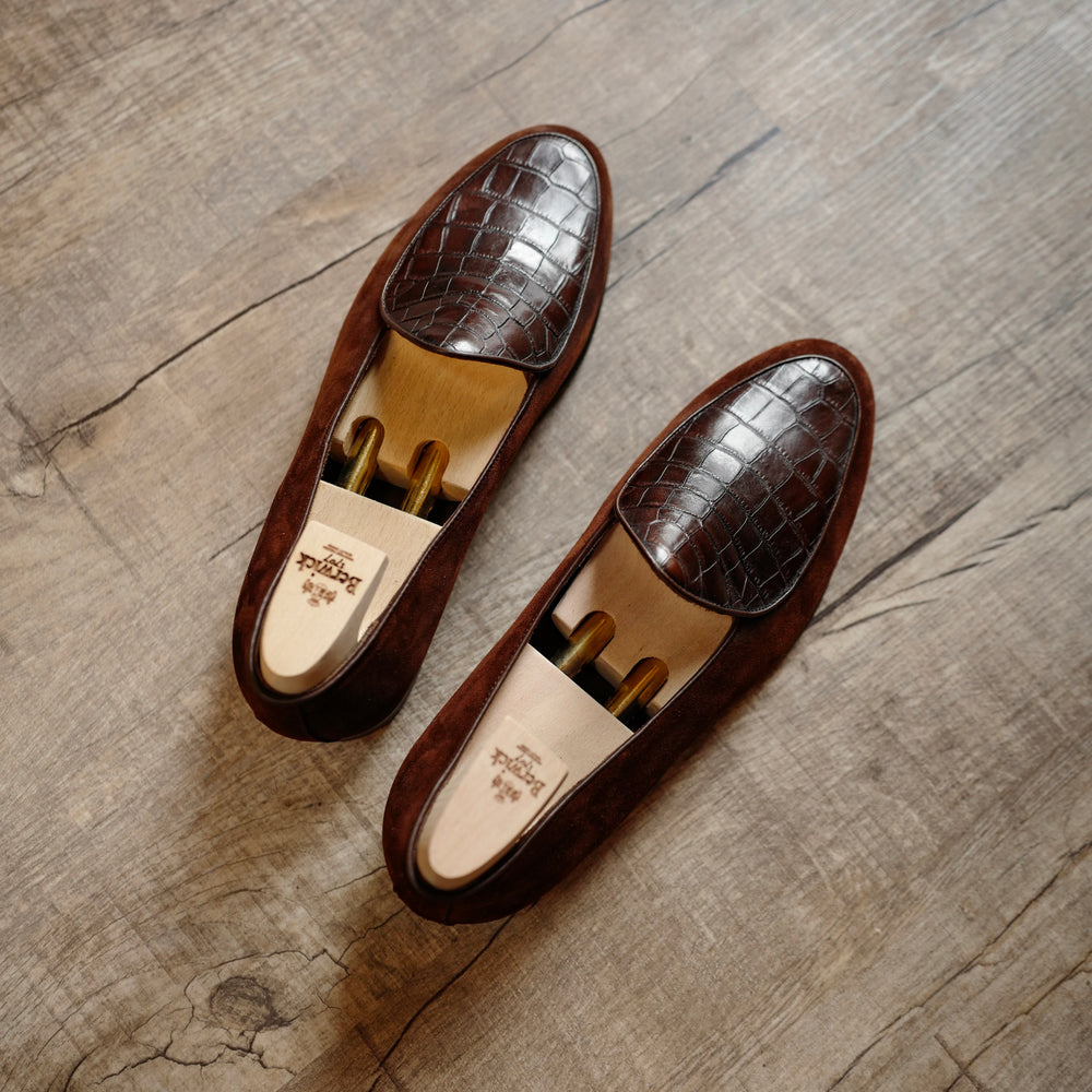 4950 Croco Loafers in Polo Brown