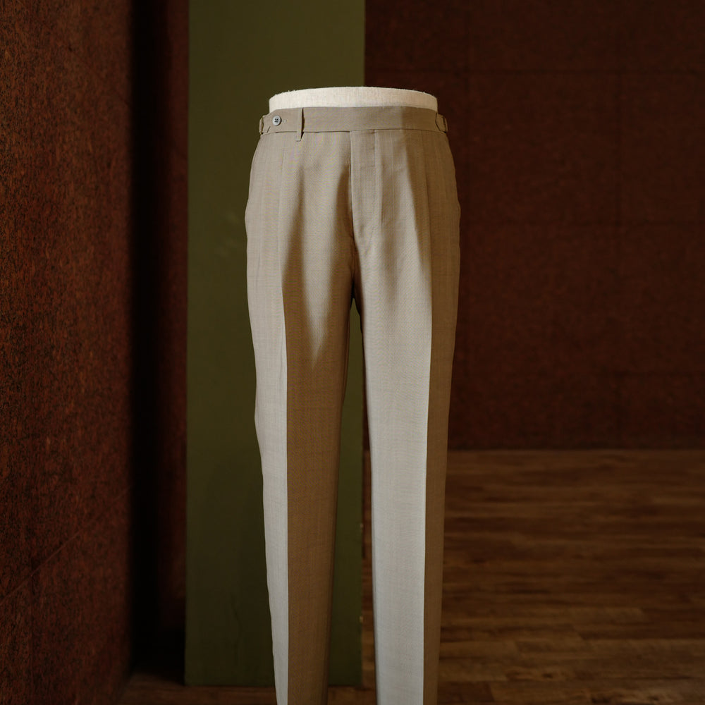 Beige Wool/Mohair Trousers