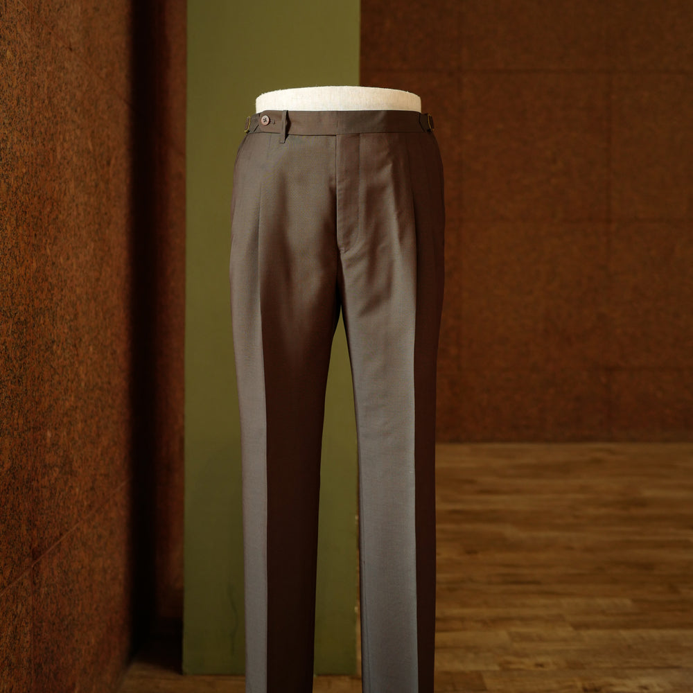 Brown Wool/Mohair Trousers