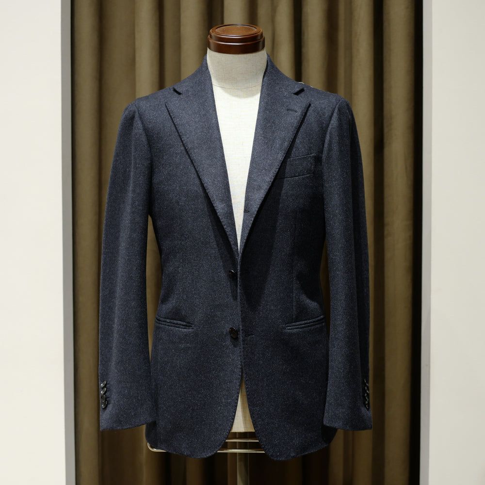 Navy Micro Pattern Flannel Suit
