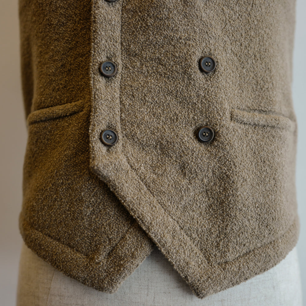 Light Brown Double-breasted Gilet