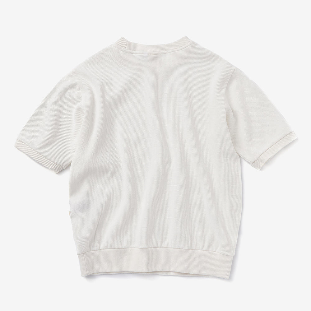Waffle T-shirt in Ivory