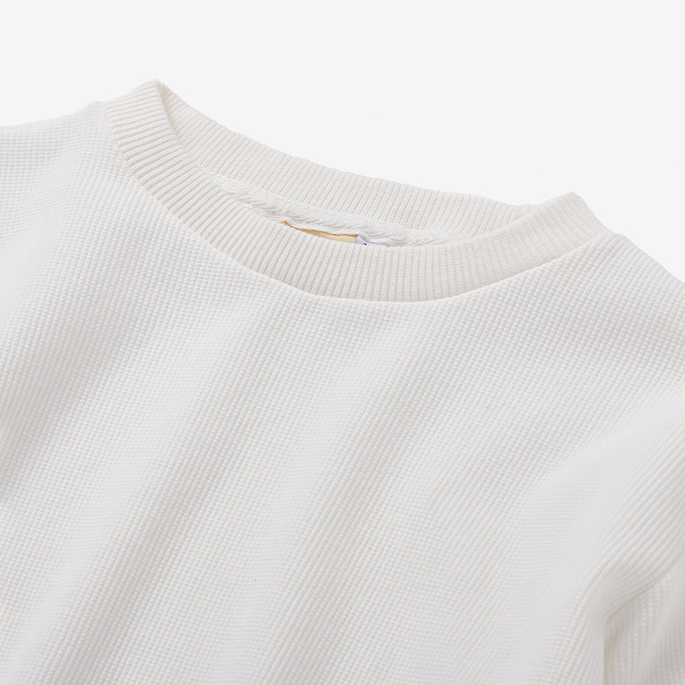 Waffle T-shirt in Ivory