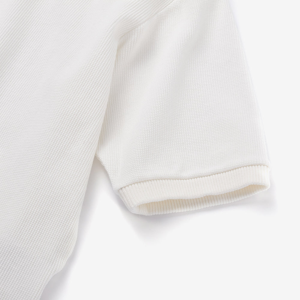 Waffle T-shirt in Ivory