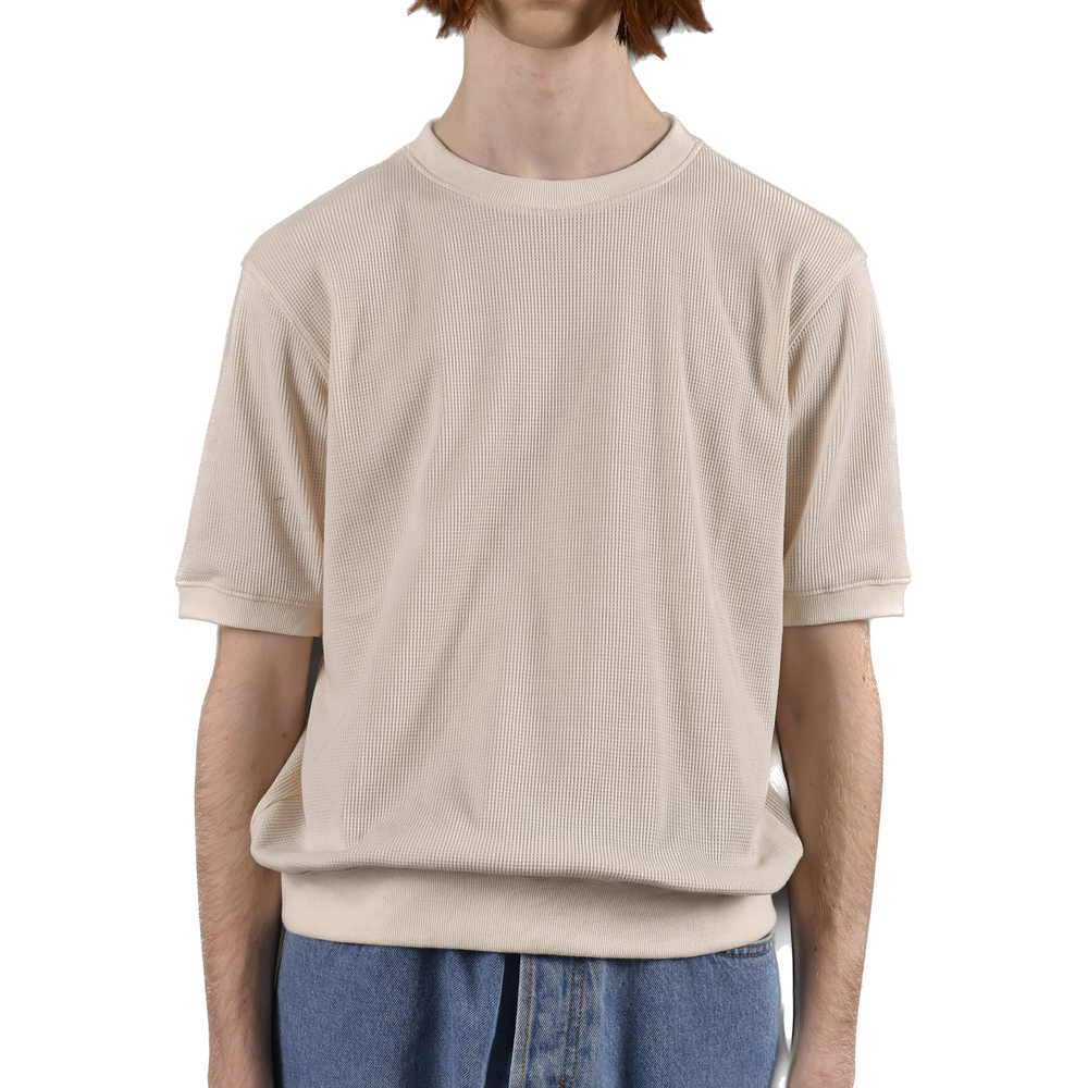 Waffle T-shirt in Cream