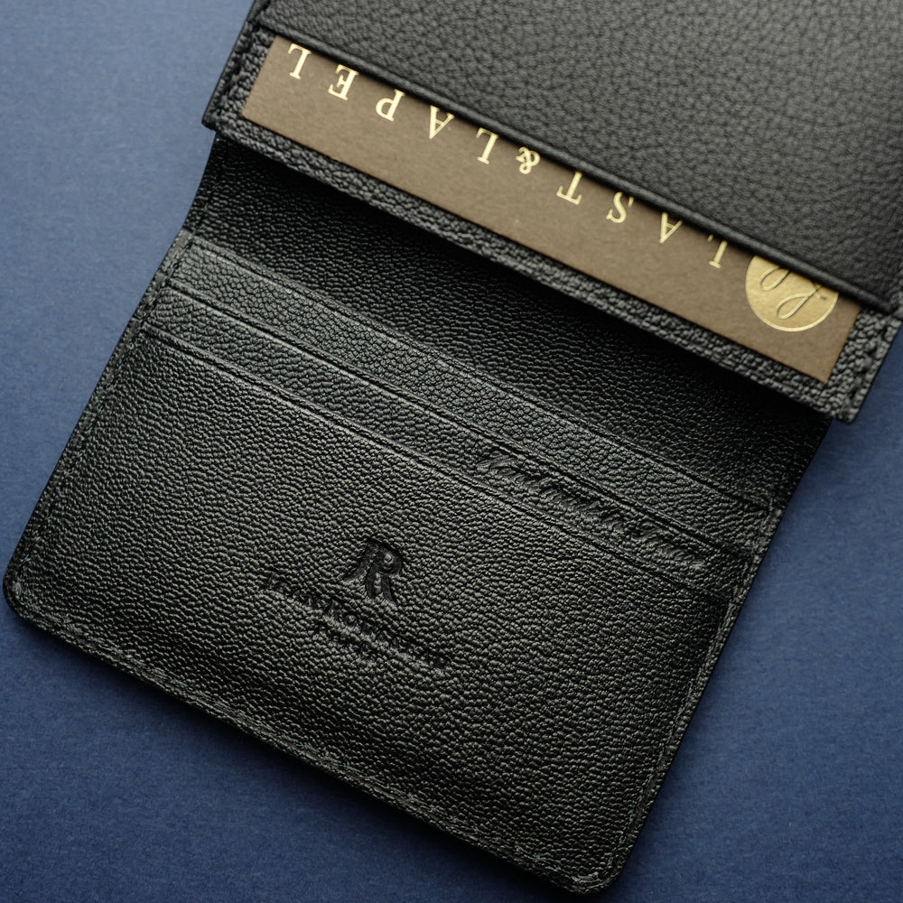 Black Shrunken Calf Card Wallet