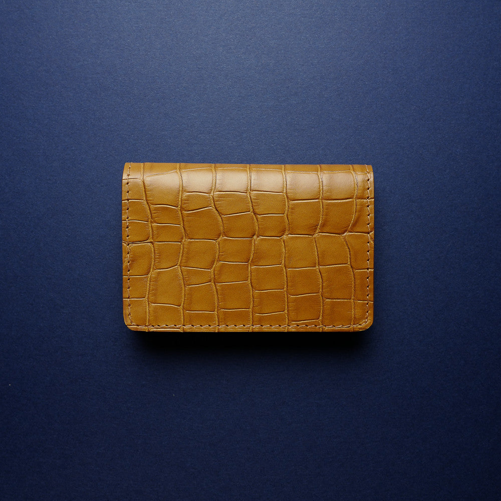 Honey Brown Alligator Card Wallet
