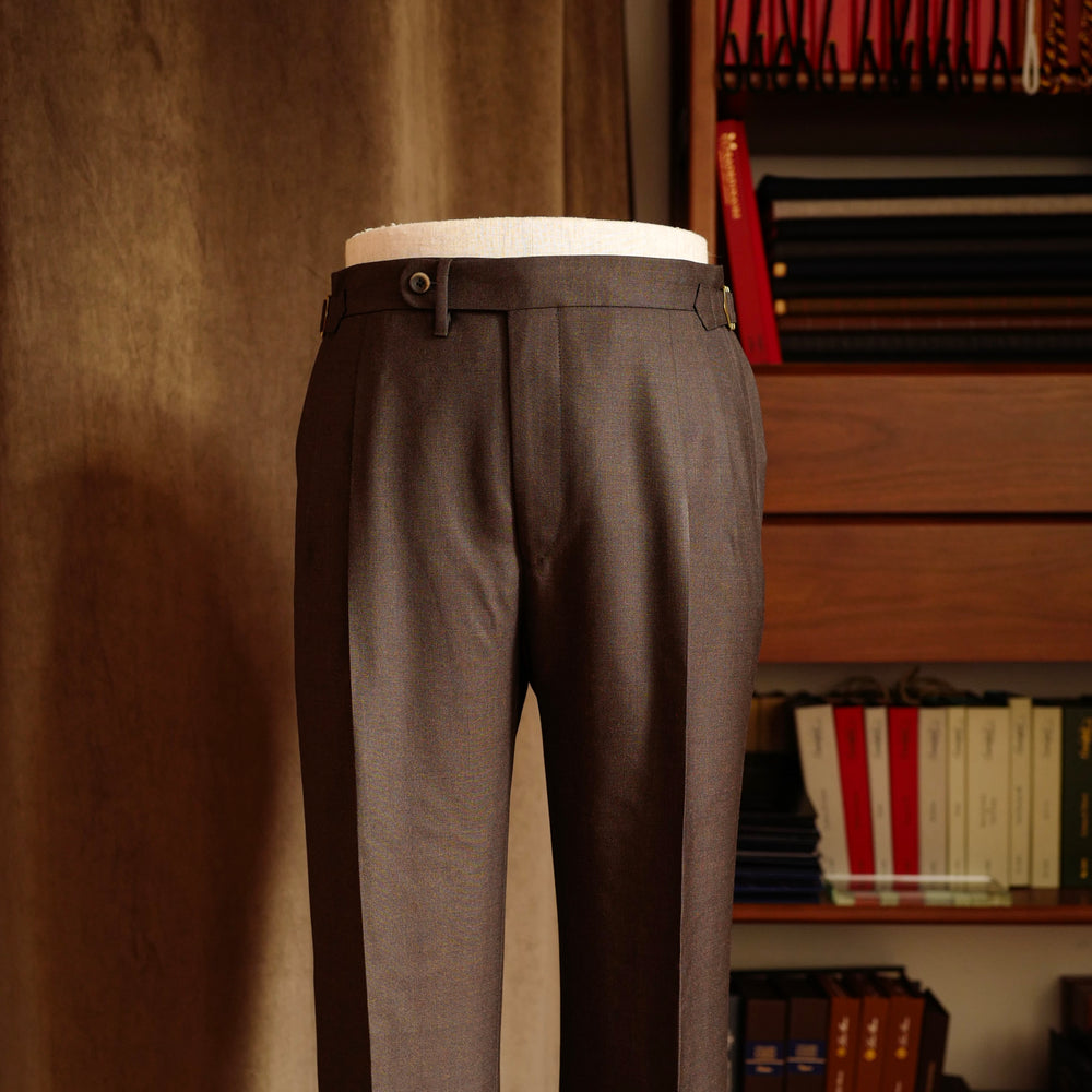 Melange Brown Twill Trousers Mod.2