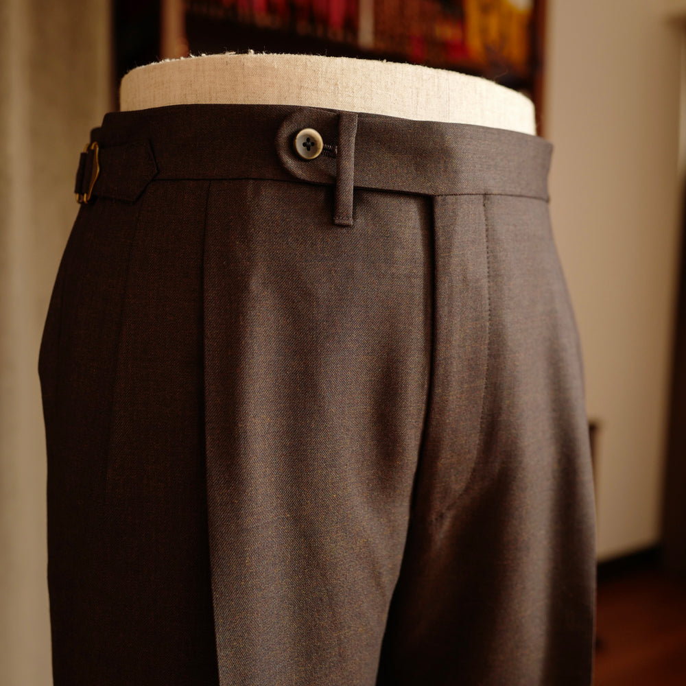 Melange Brown Twill Trousers Mod.2