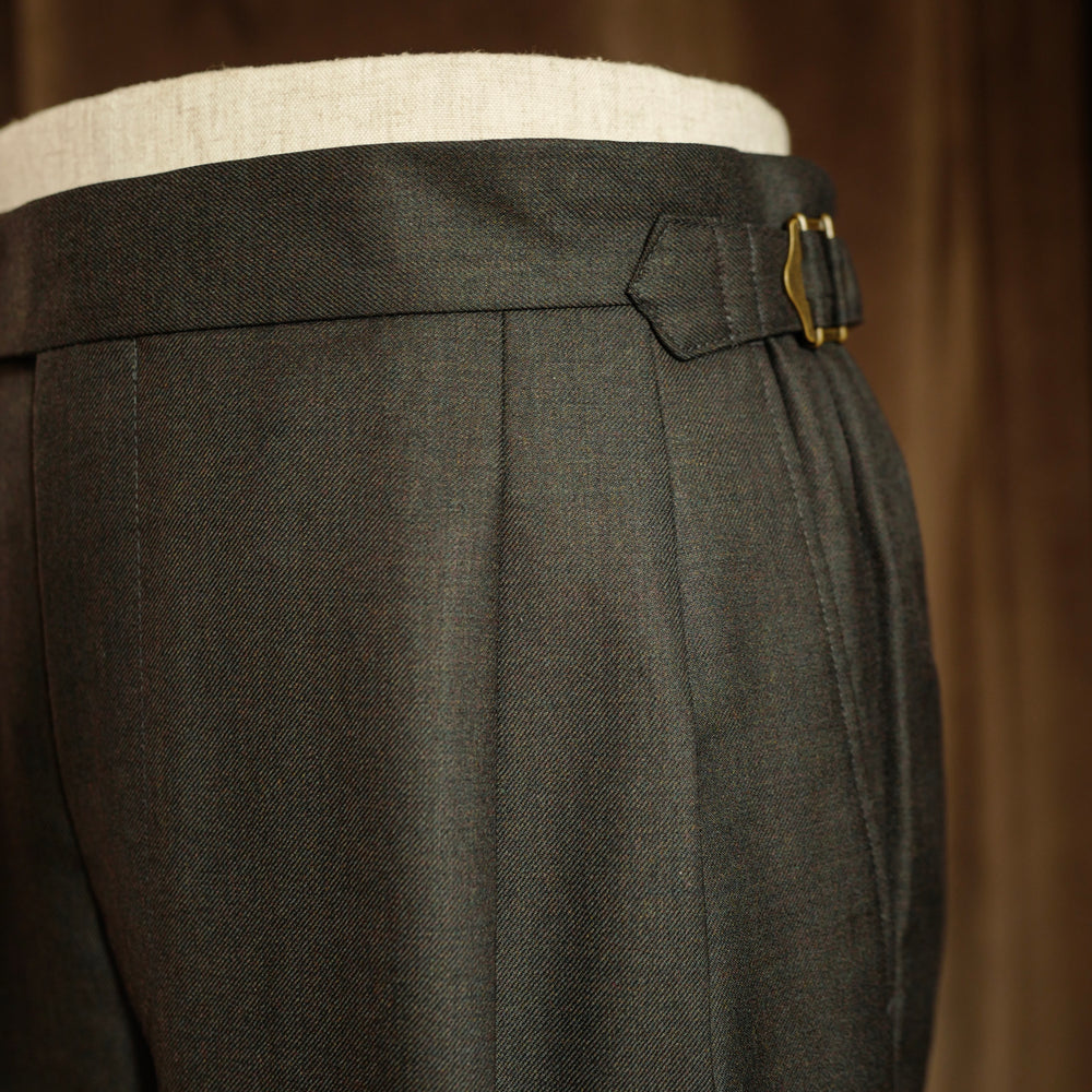 Melange Green Twill Trousers Mod.2