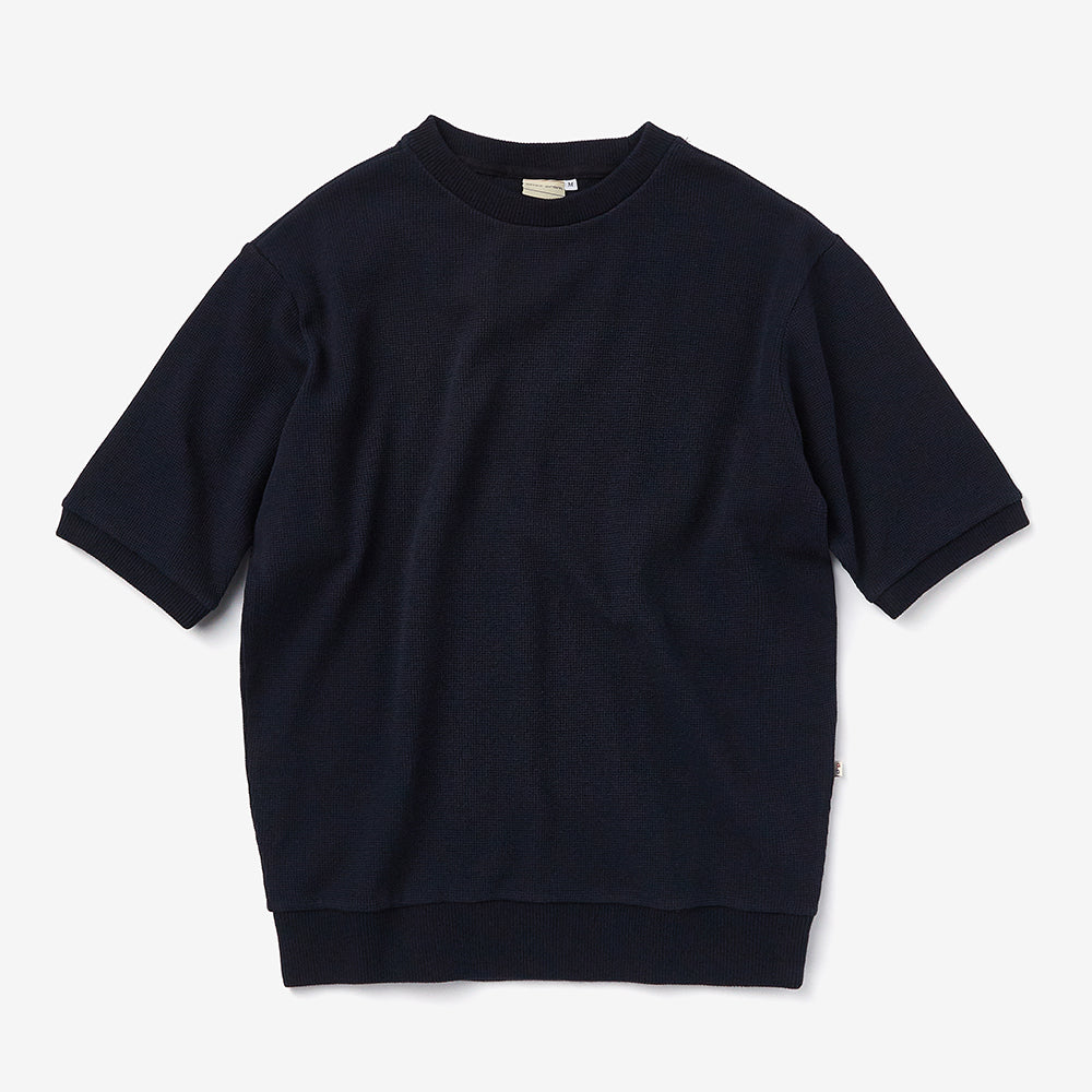 Waffle T-shirt in Navy