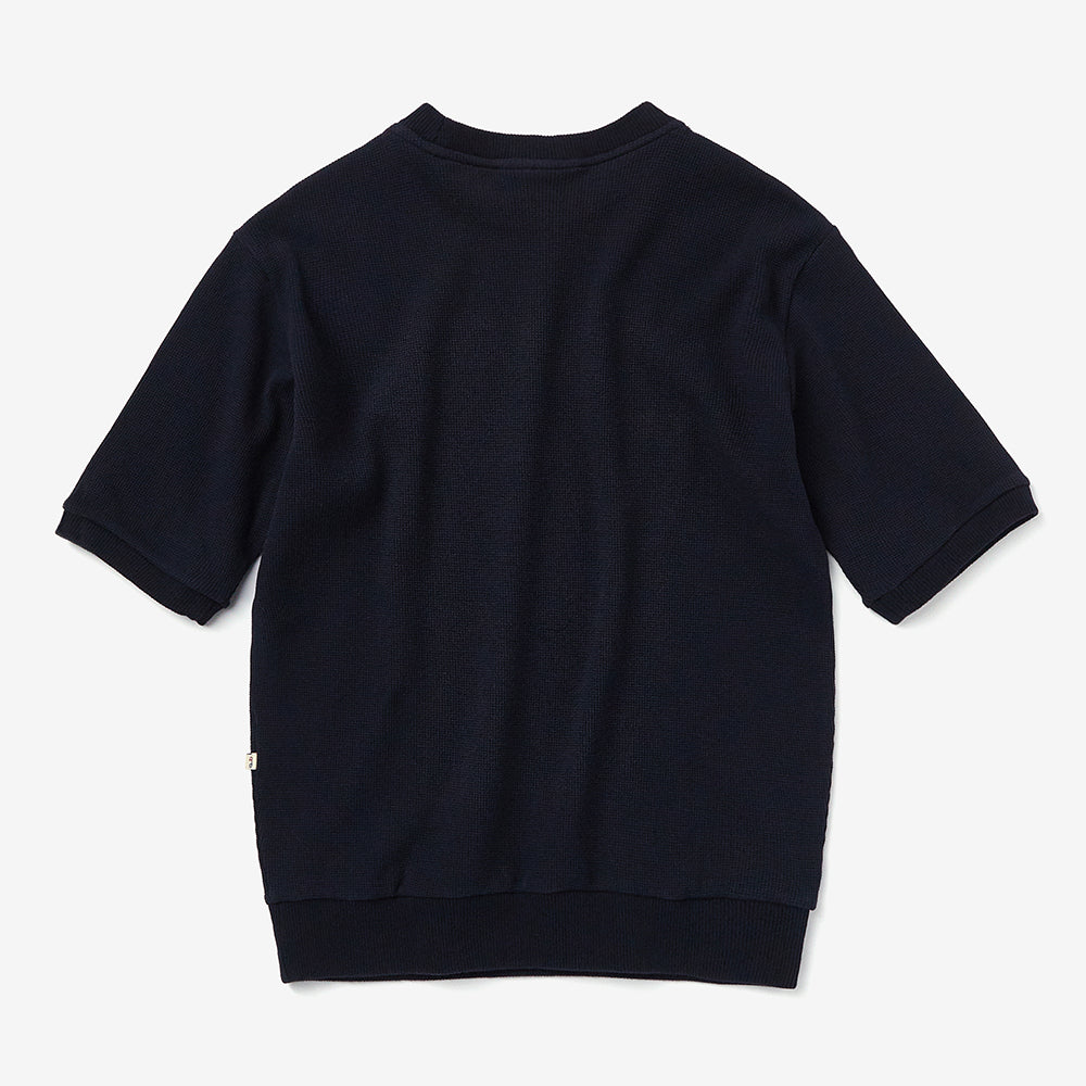 Waffle T-shirt in Navy