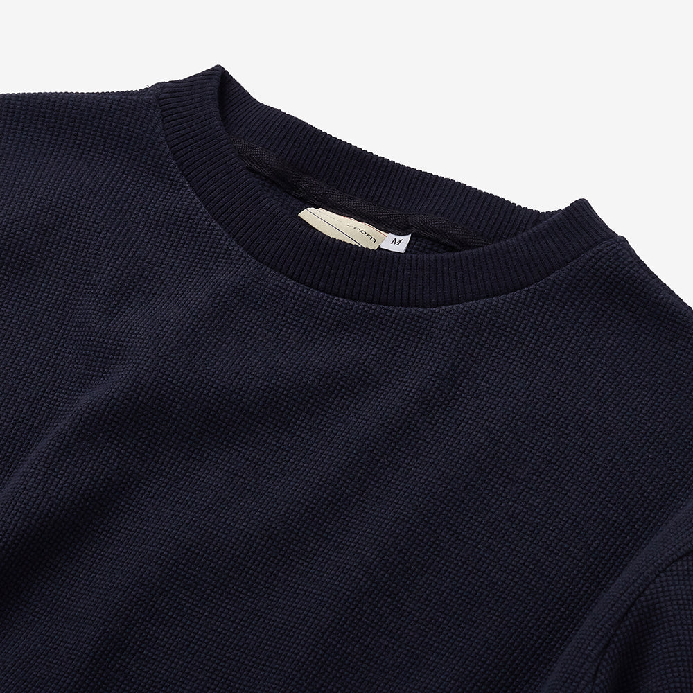 Waffle T-shirt in Navy