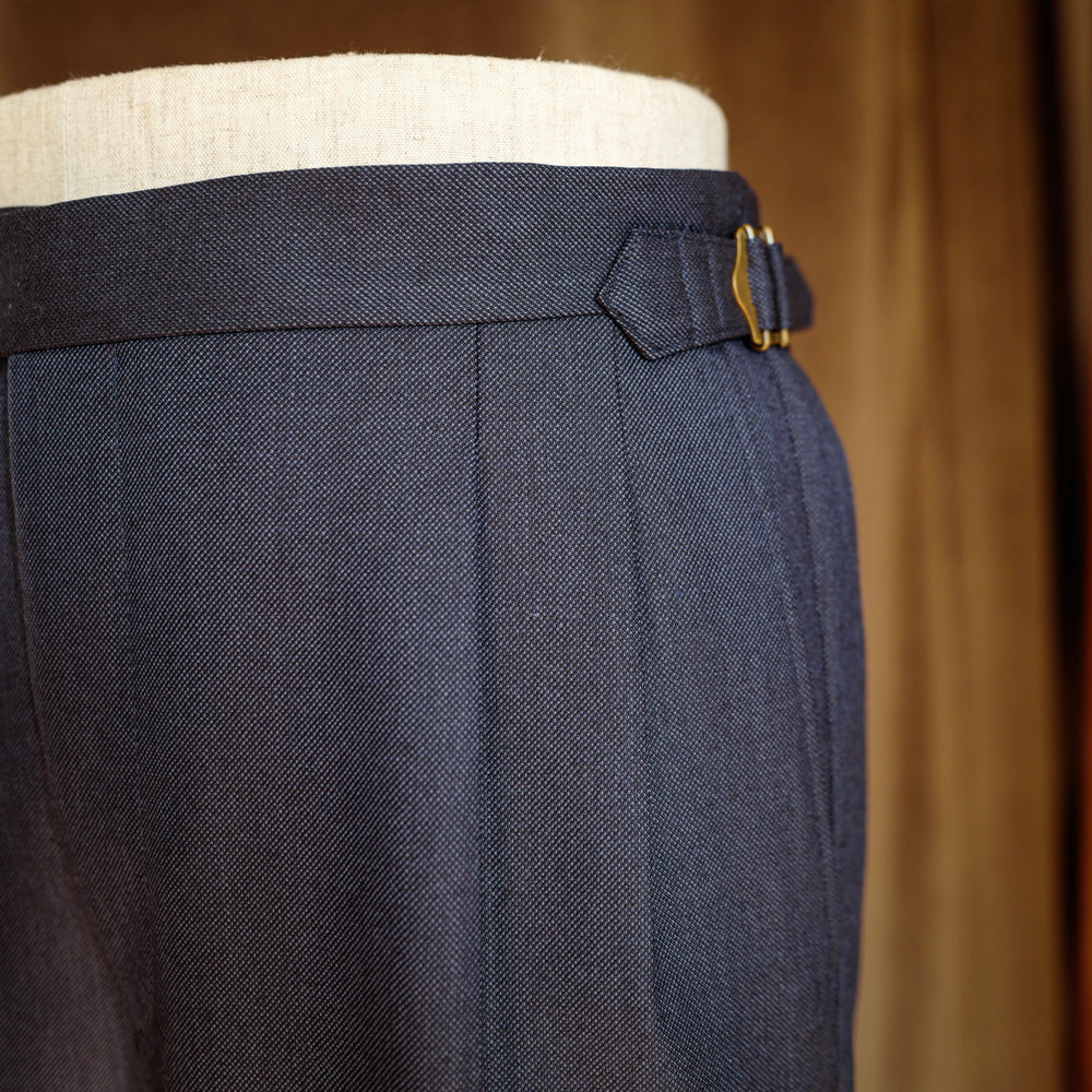 Navy Birdseye Wool Trousers Mod.2
