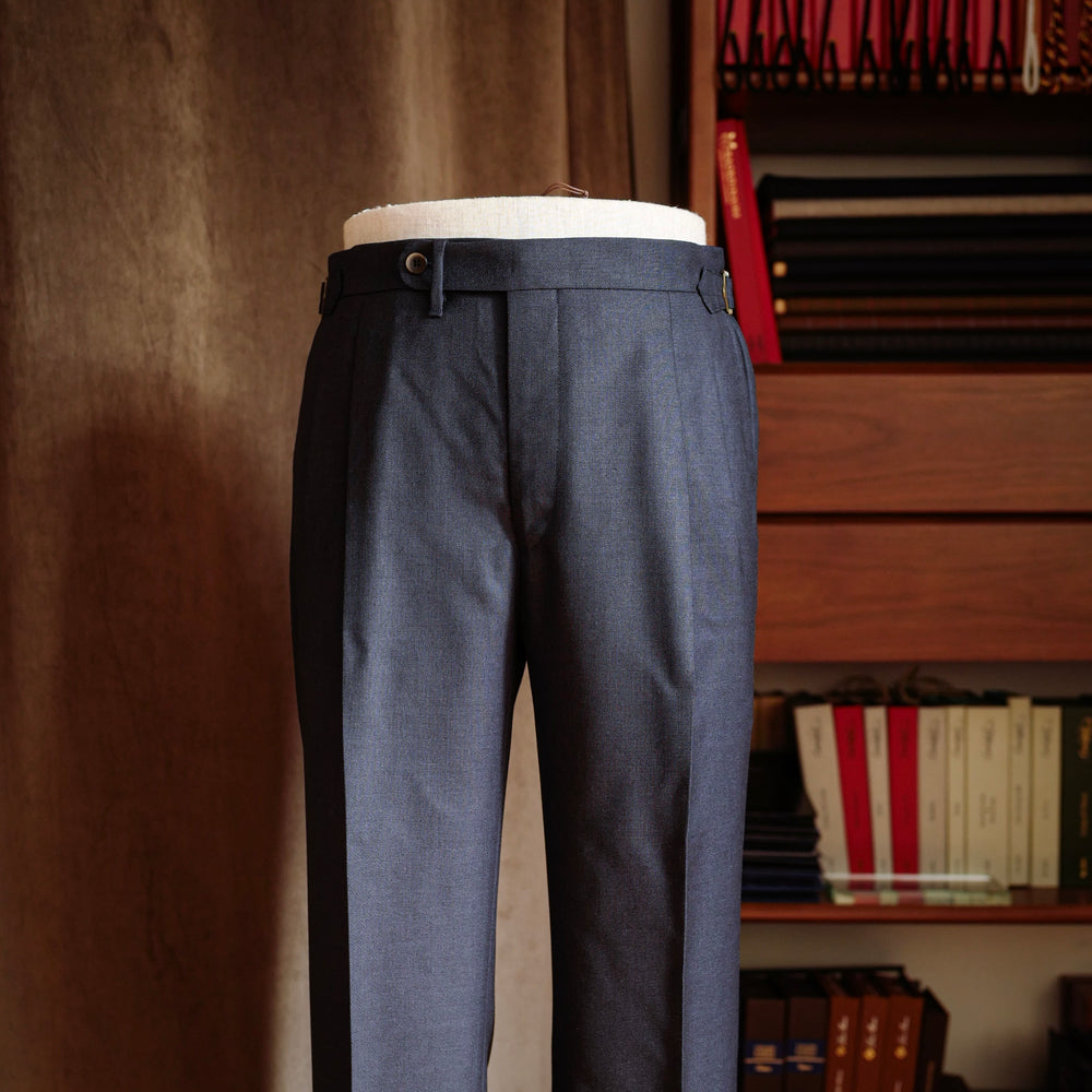 Navy Twill Wool Trousers Mod.2