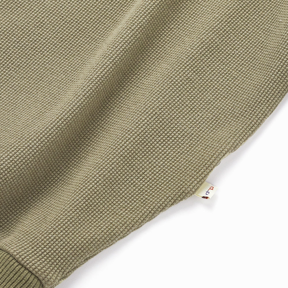 Waffle T-shirt in Olive