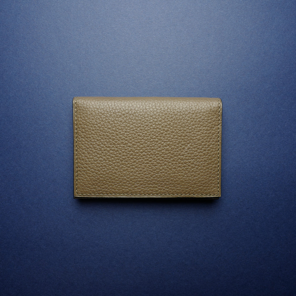 P1021 Card Case in Taupe Calf