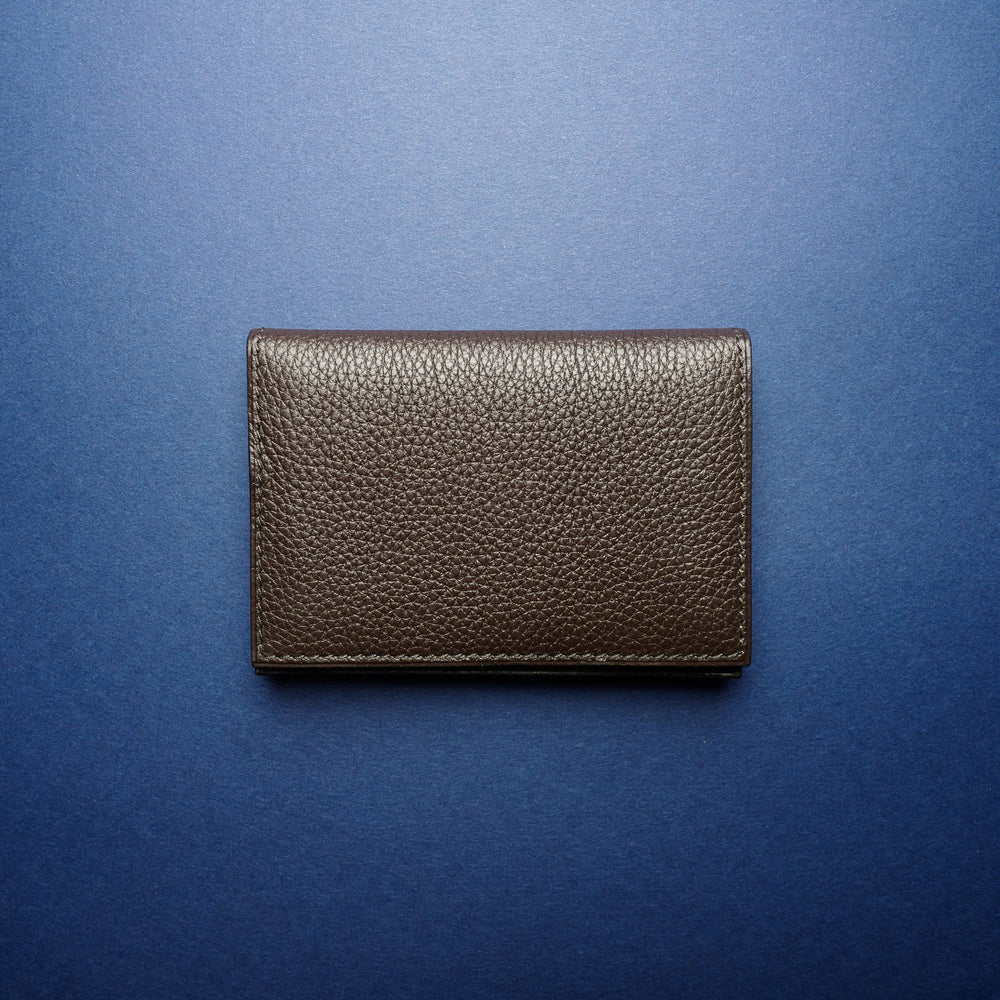 P1021 Card Case in Dark Brown Calf