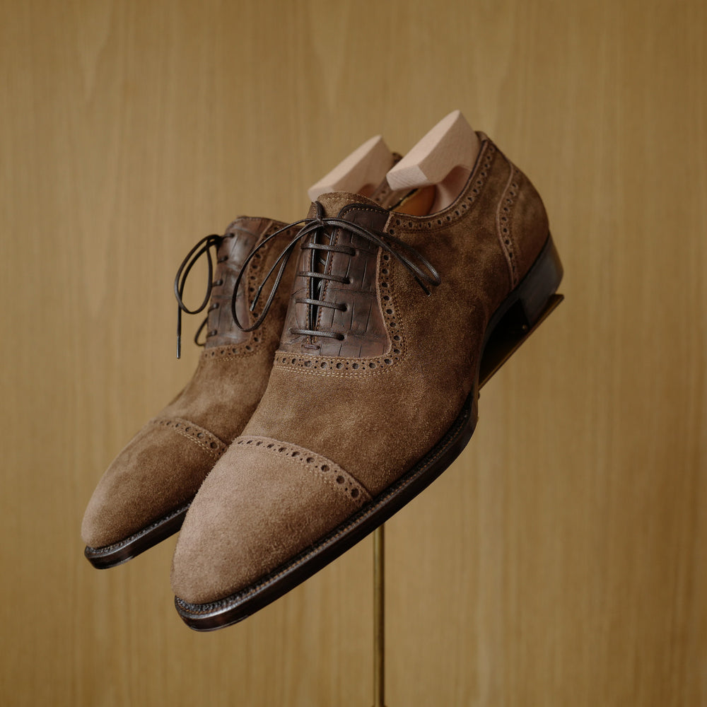 Maverick in Alligator and Cigar Suede