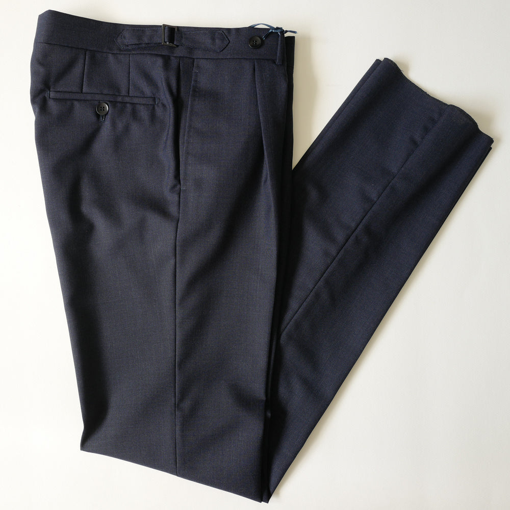 Dark Navy Fresco Wool Trousers