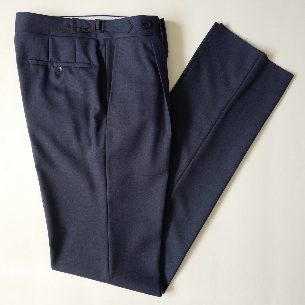 Navy Fresco Wool Trousers