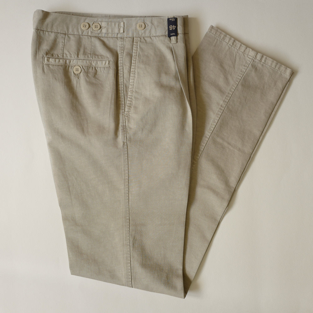 Beige Cotton/Linen Trousers