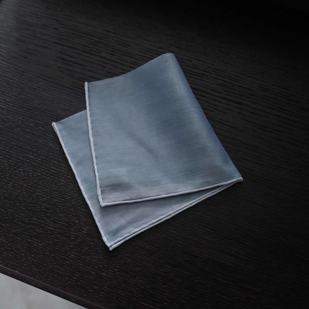 Pompeï Pocket Square in Blue/Grey