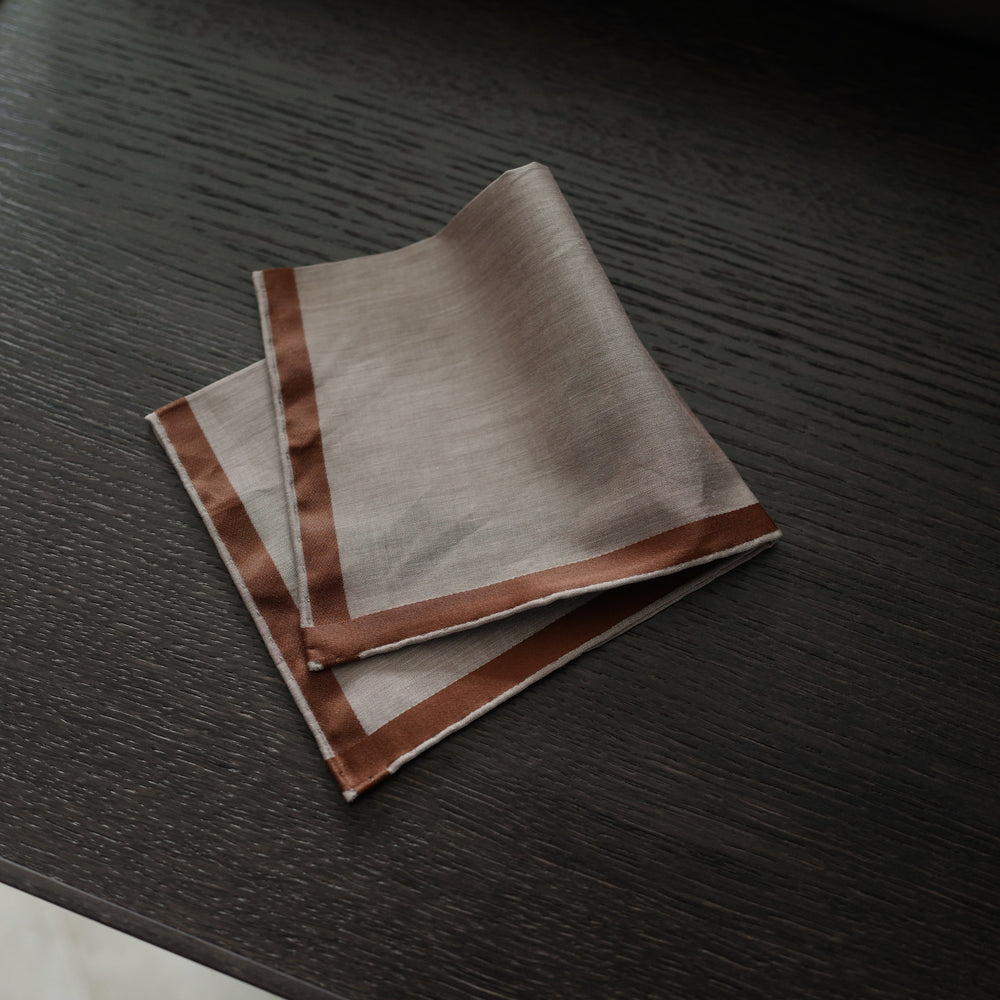 Amalfi Pocket Square in Brown
