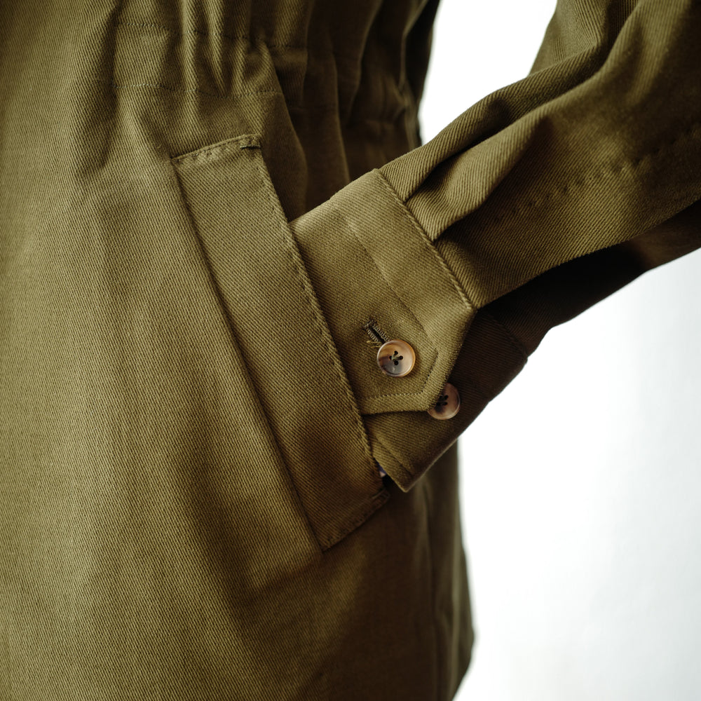 S Jacket in Khaki Cotton