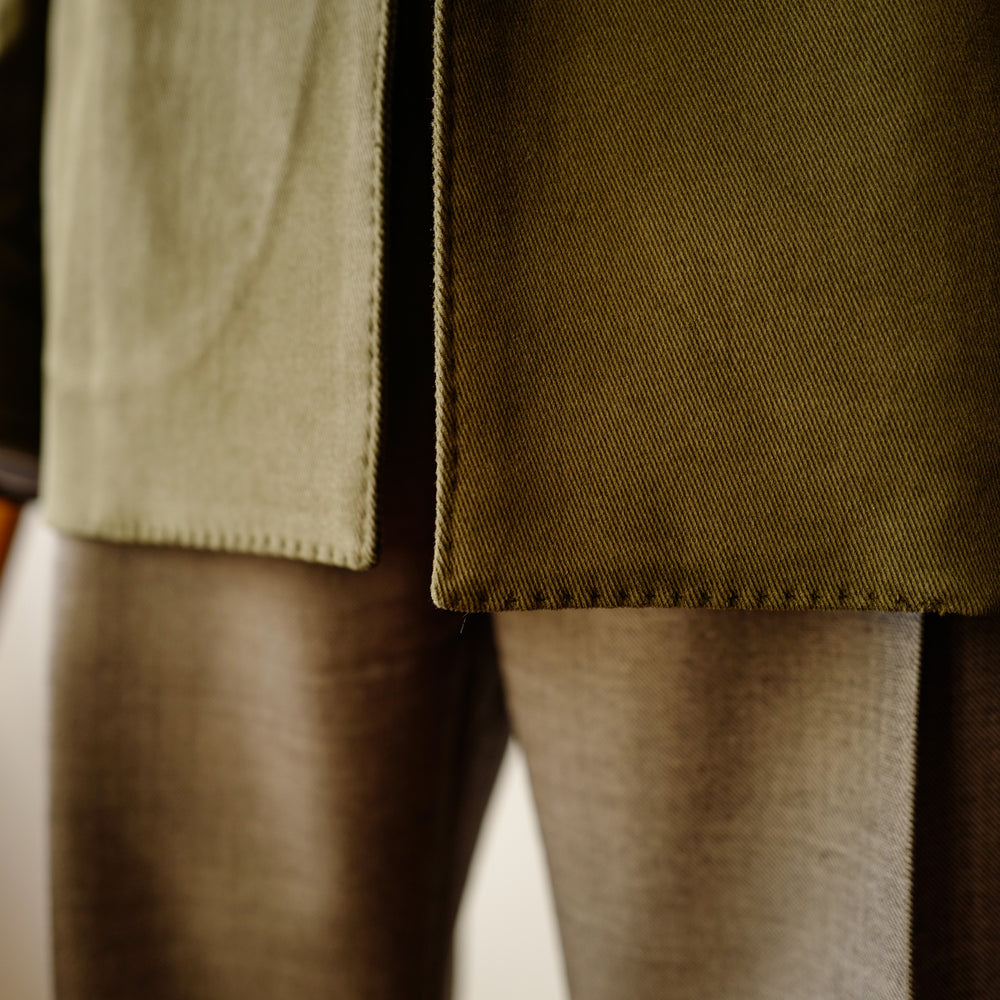 S Jacket in Khaki Cotton