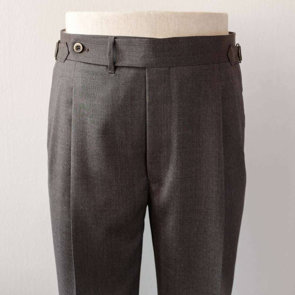 Mid Grey 2-ply Prunelle Twill Trousers (New Classic)