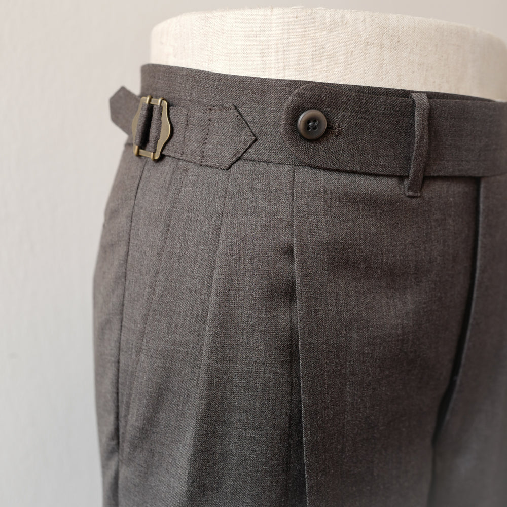 Mid Grey 2-ply Prunelle Twill Trousers (New Classic)