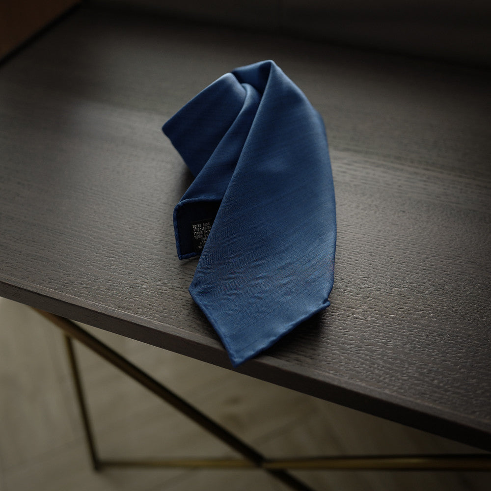 Mid Blue Solaro Seven-Fold Tie