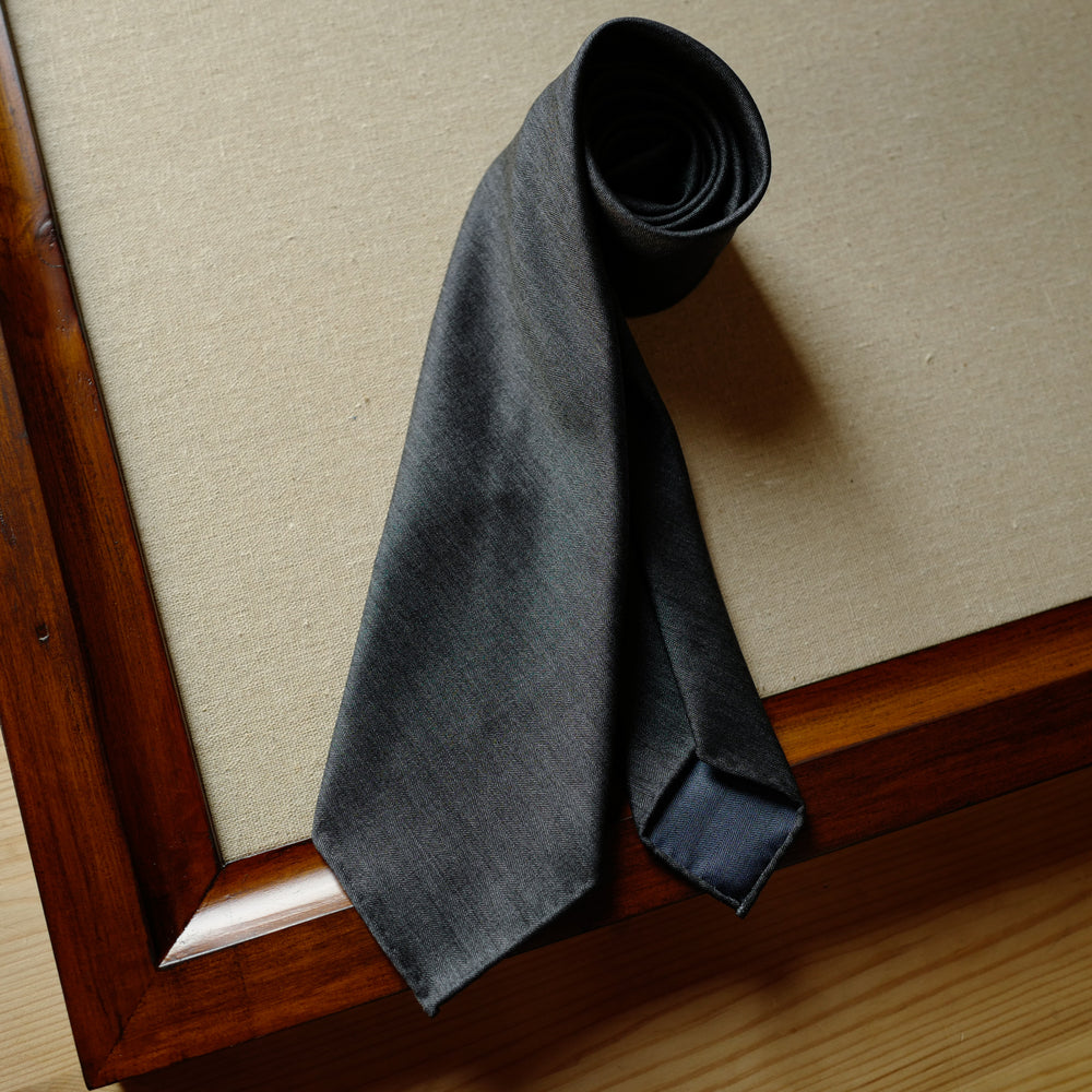 Mid Grey Solaro Wool/Silk Tie