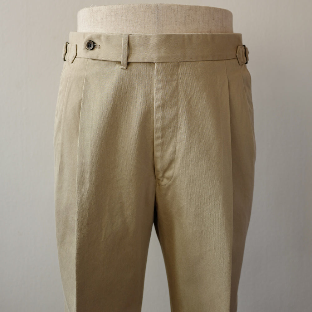 Beige Washed Cotton Trousers (New Classic)