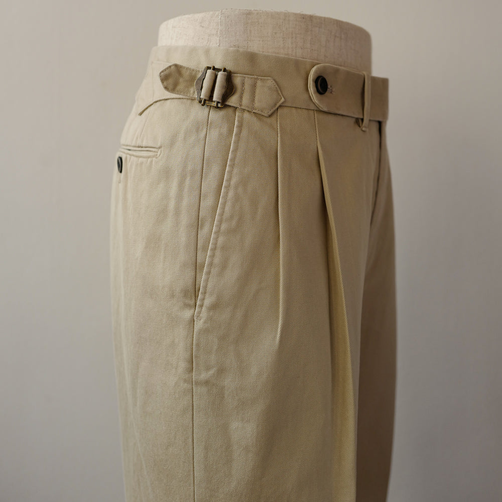 Beige Washed Cotton Trousers (New Classic)