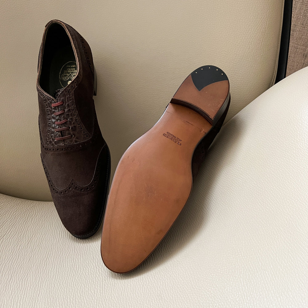 Linden in Dark Brown Suede