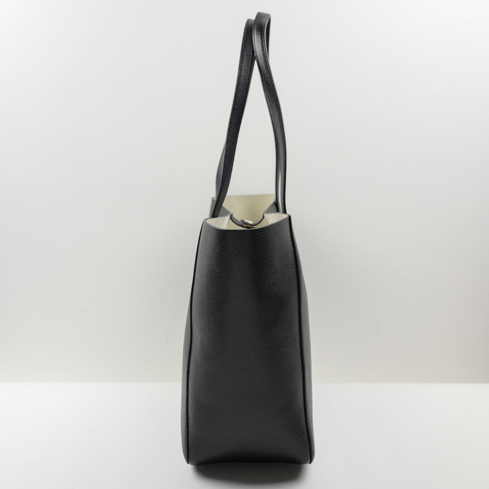 1140 Medium Tote Bag in Black Calf