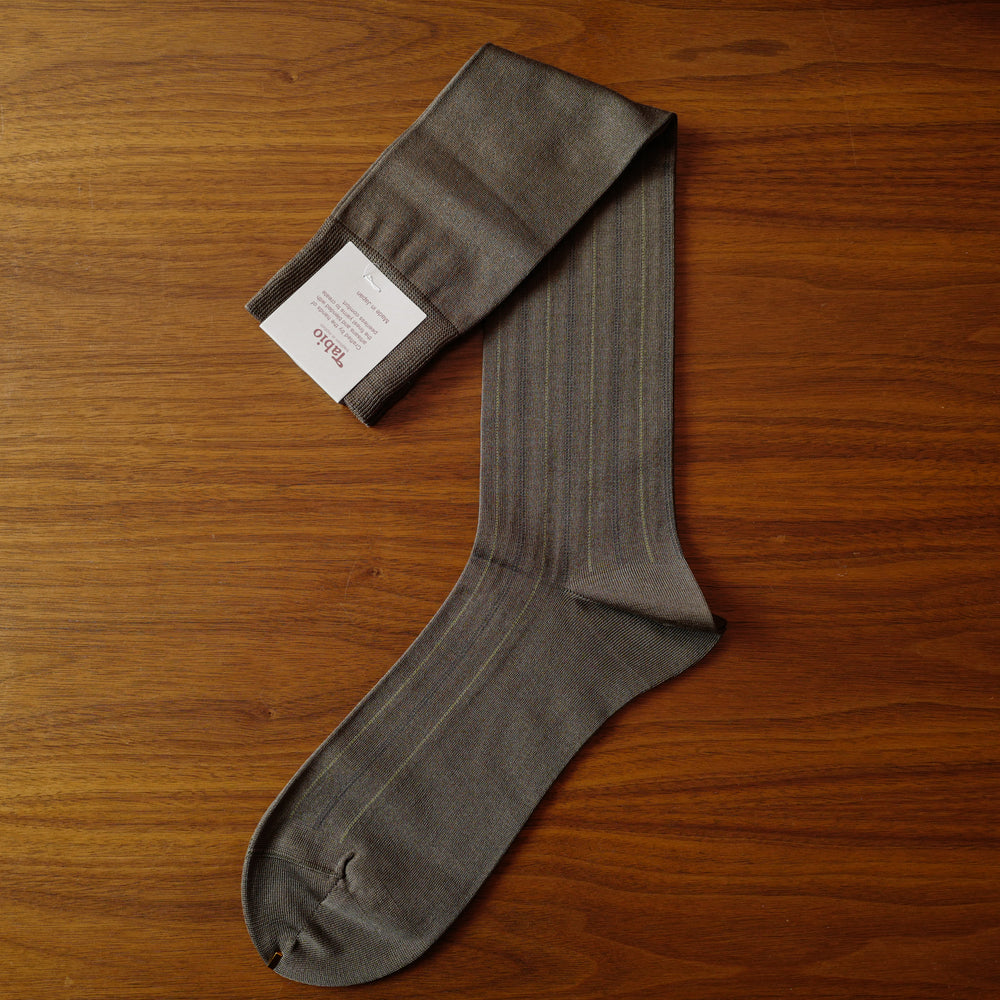 Olive Multi Stripes over-the-calf Socks