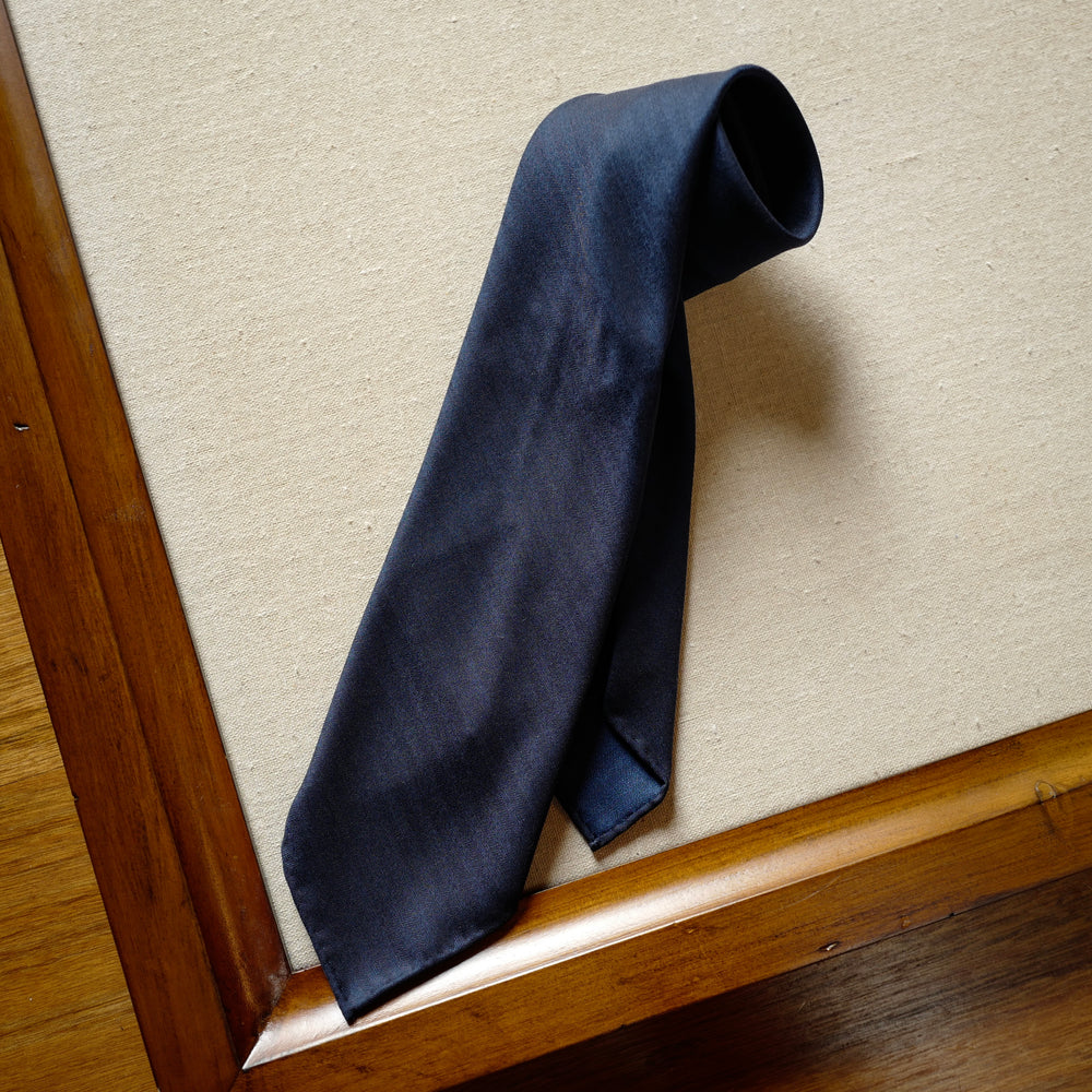 Navy Solaro Wool/Silk Tie